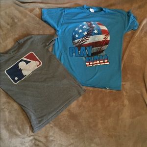 Lot of boys baseball t-shirts